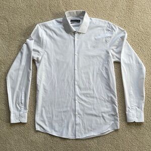 15.5” 39-40cm Slim Flit White Dress Shirt Men